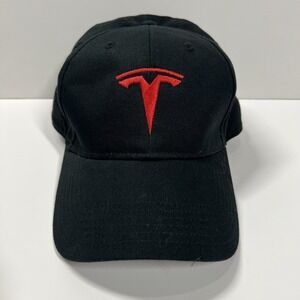 Tesla Hat Mens Black Baseball Cap Adjustable Strapback Dad Hat Embroidered
